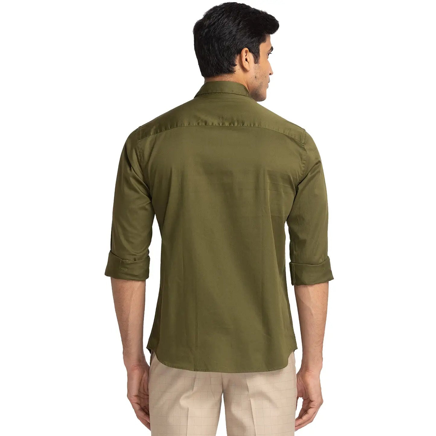 Men Slim Fit Light Blue Shirt