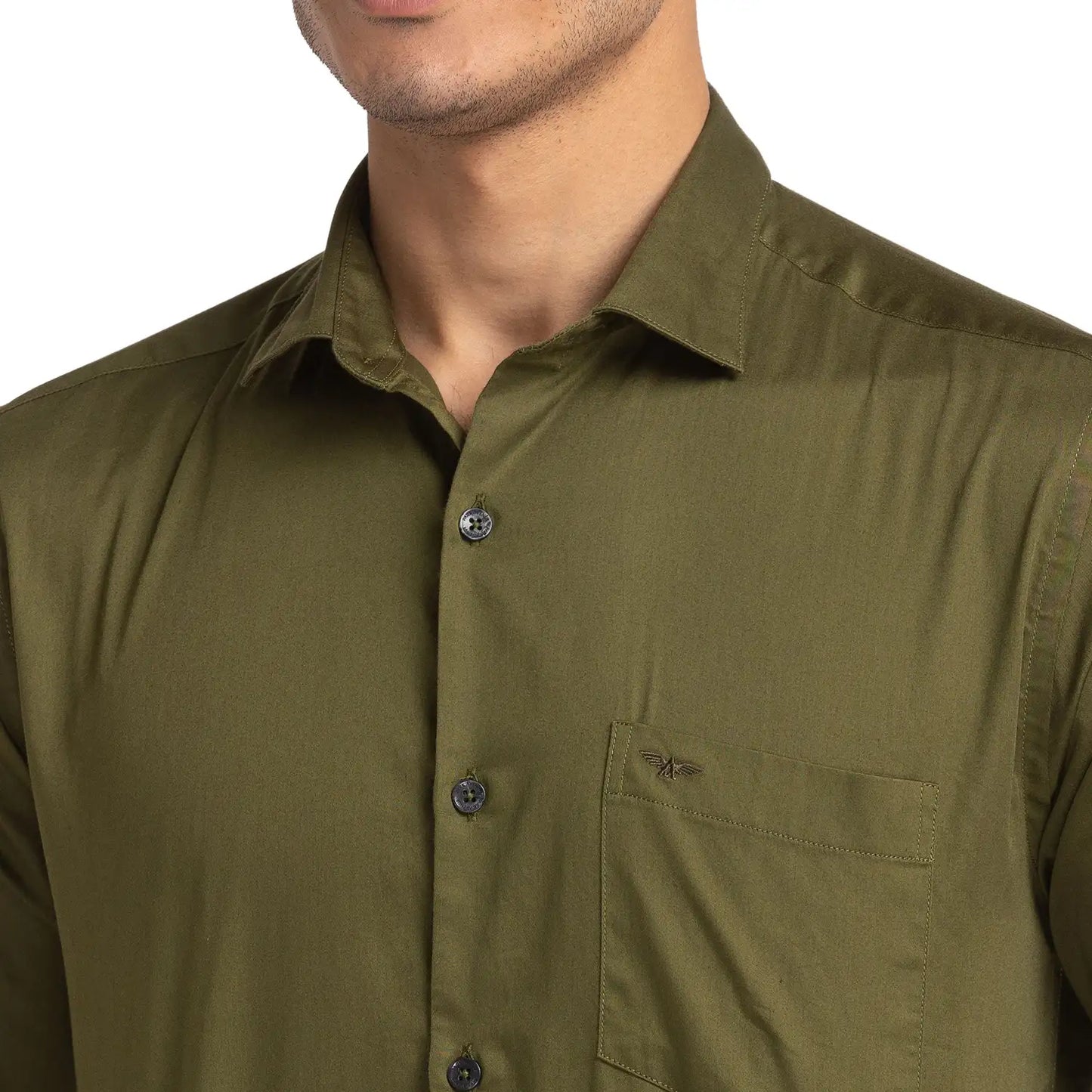 Men Slim Fit Light Blue Shirt