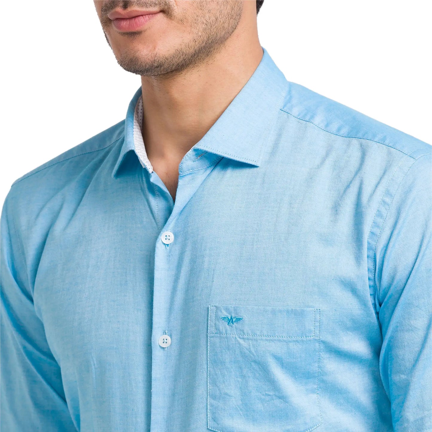 Men Slim Fit Light Orange Shirt