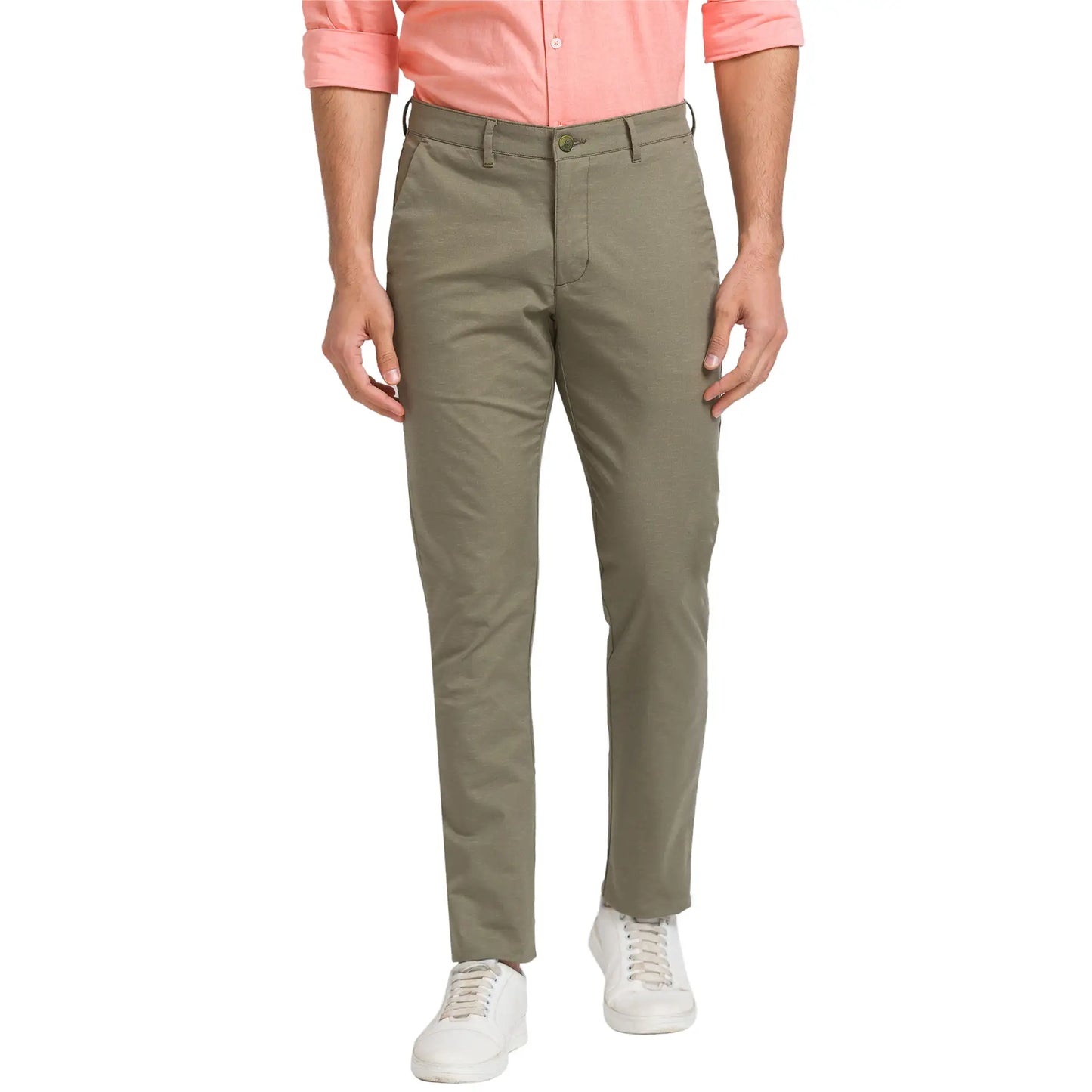 Men Slim Fit Green Shirt