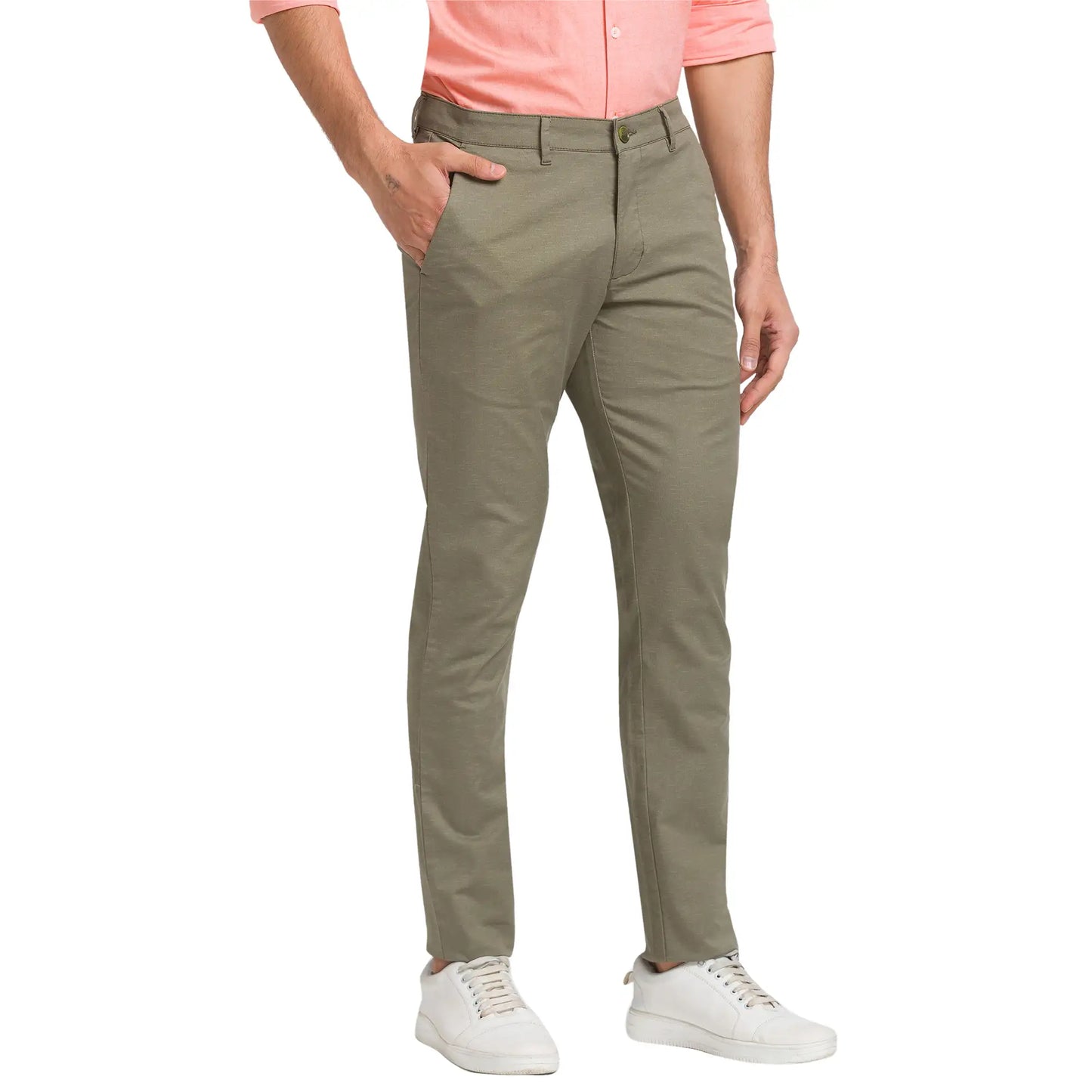 Men Slim Fit Green Shirt