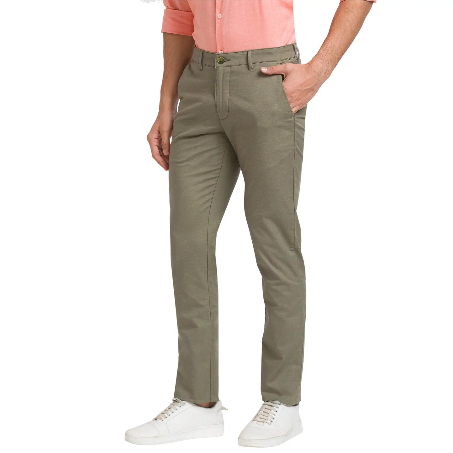 Men Slim Fit Green Shirt