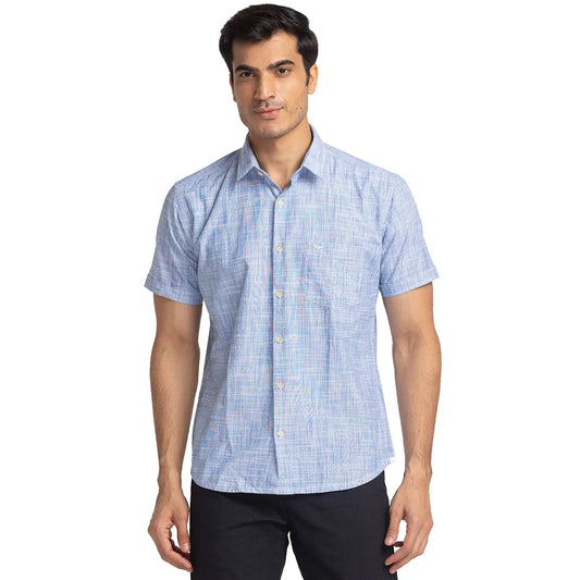 Men Slim Fit Pink Shirt