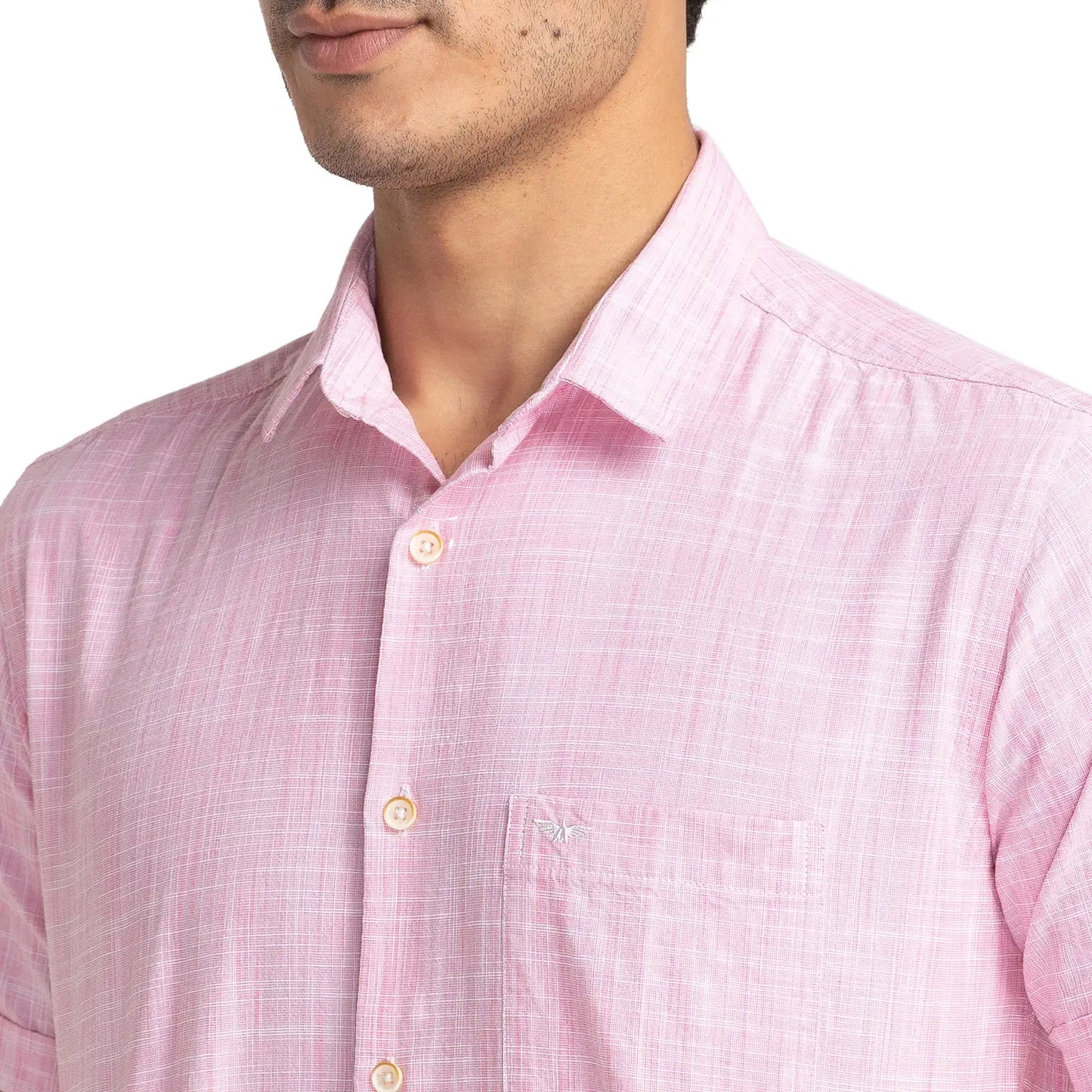 Men Slim Fit Light Yellow Shirt