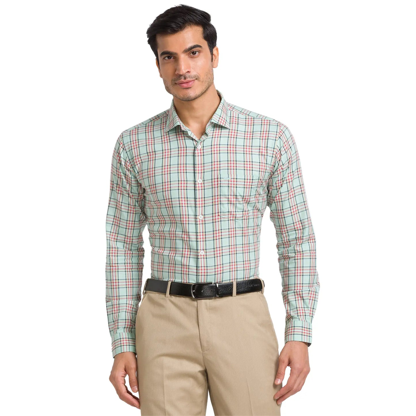 Men Slim Fit Pink Shirt