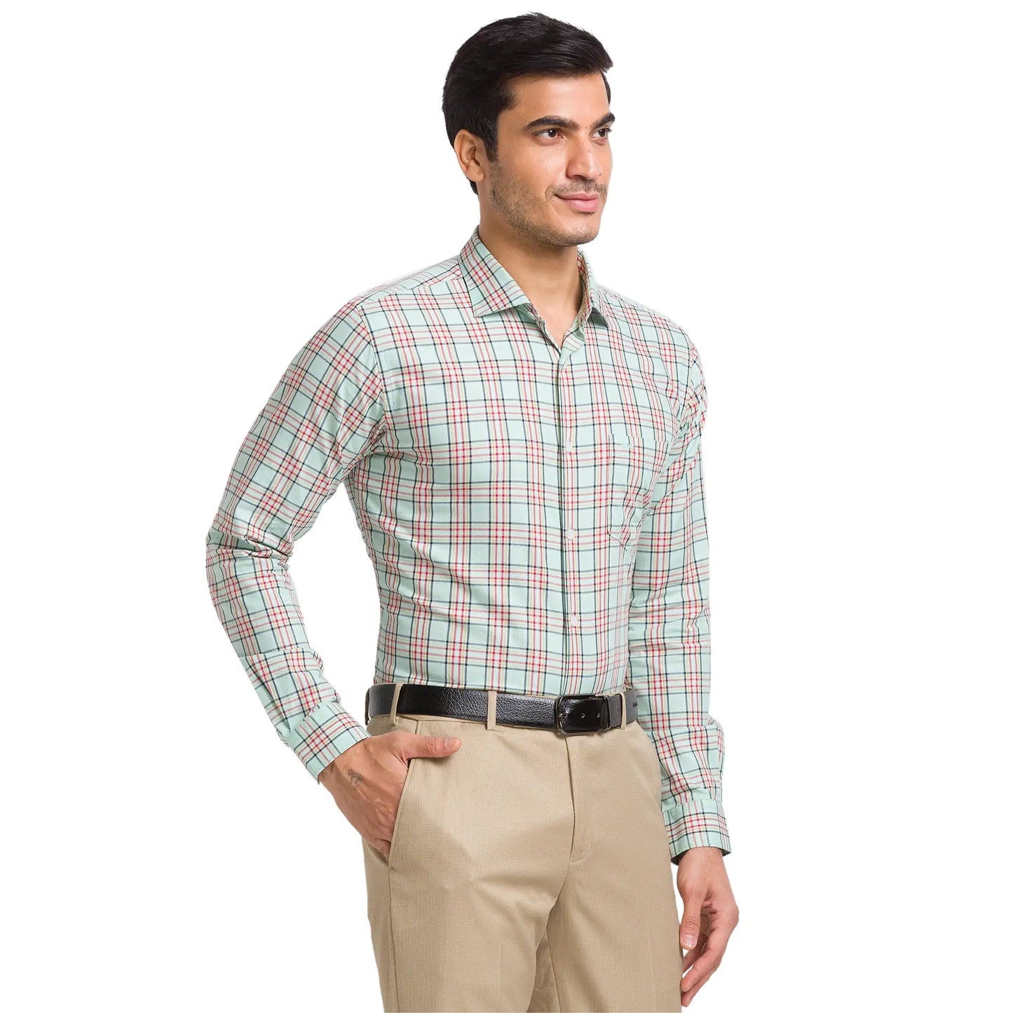 Men Slim Fit Pink Shirt