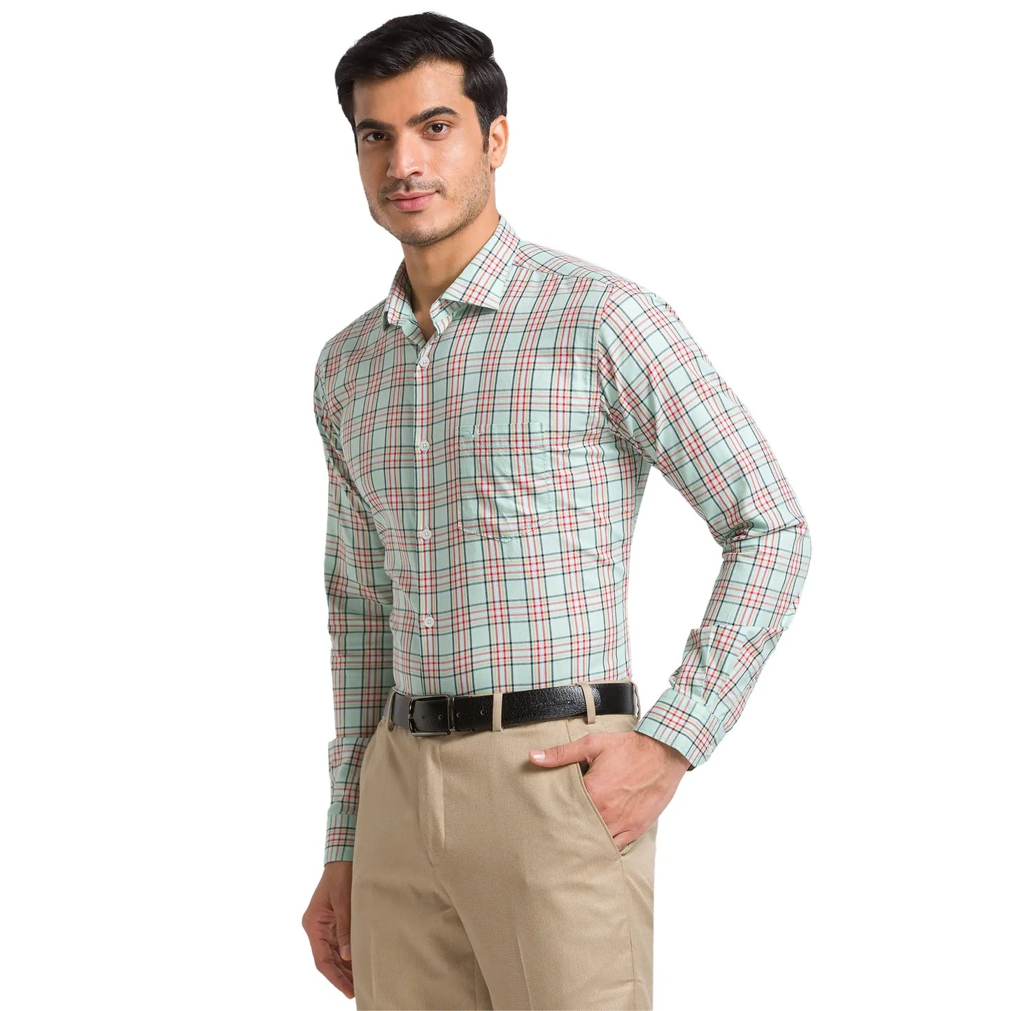 Men Slim Fit Pink Shirt