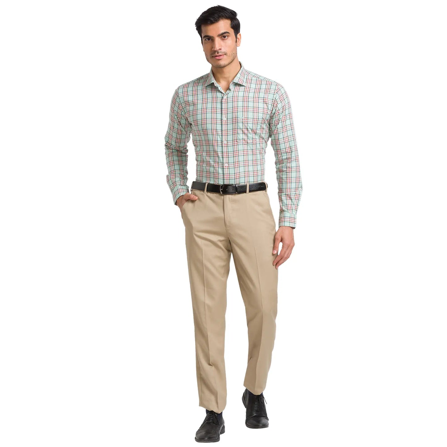Men Slim Fit Pink Shirt