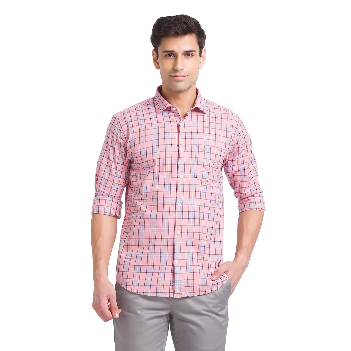 Men Slim Fit Blue Shirt