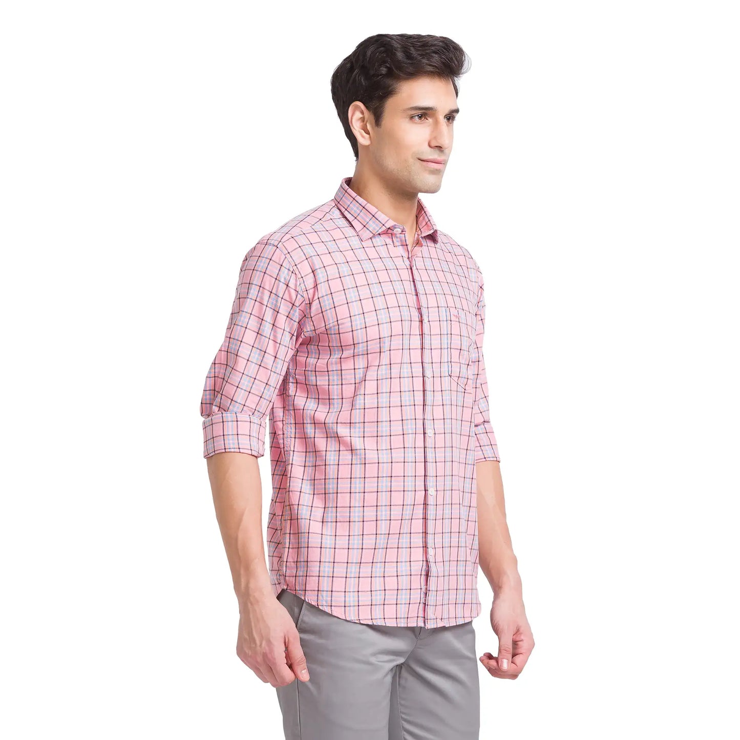 Men Slim Fit Blue Shirt