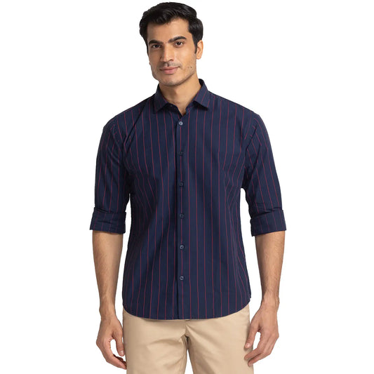 Men Slim Fit Green Shirt