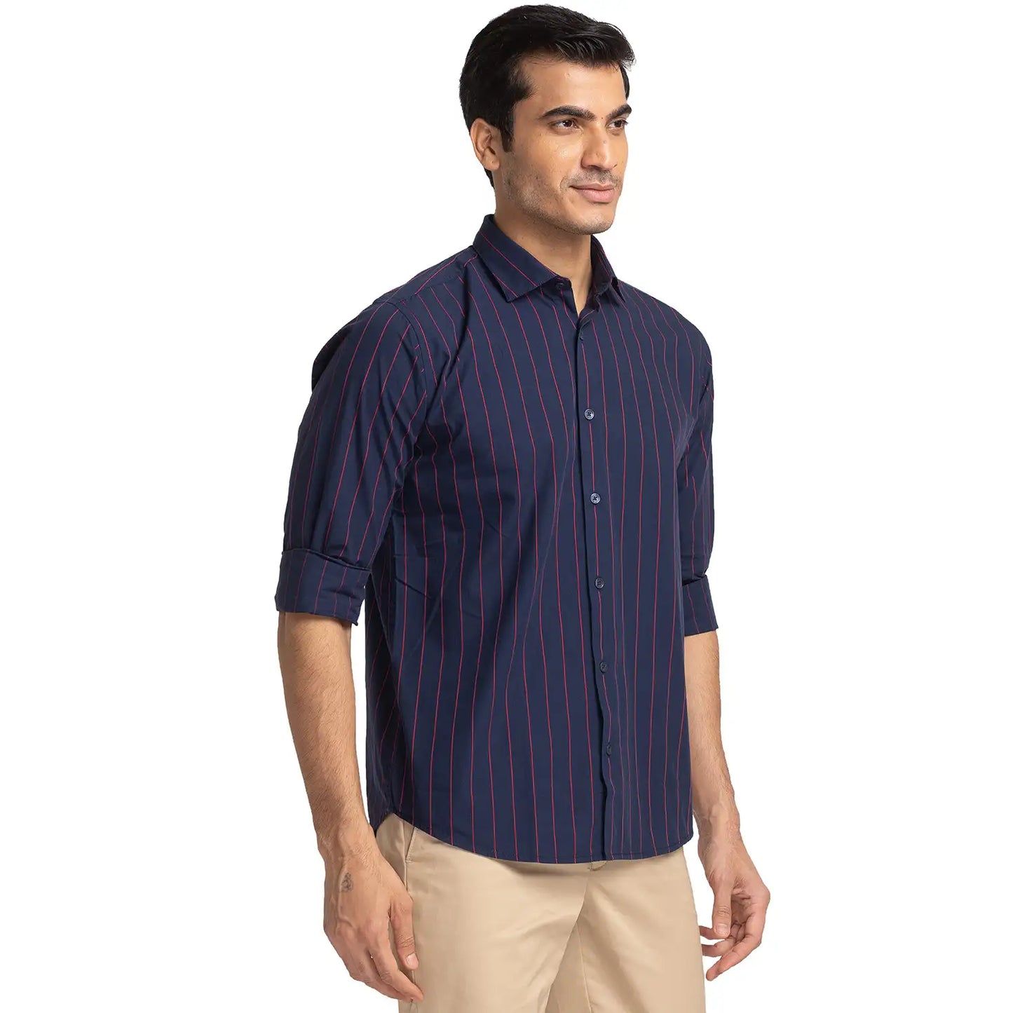 Men Slim Fit Green Shirt
