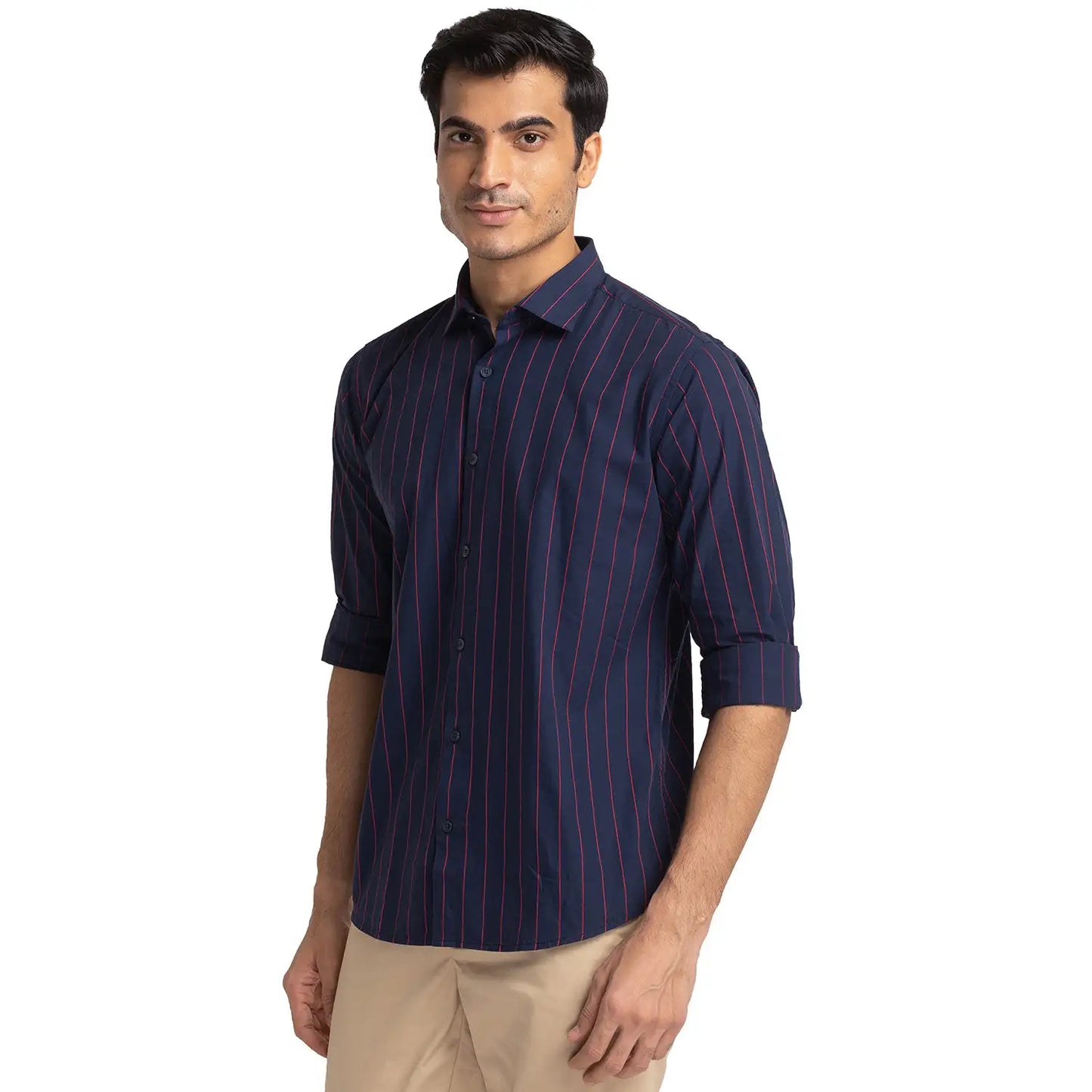Men Slim Fit Green Shirt