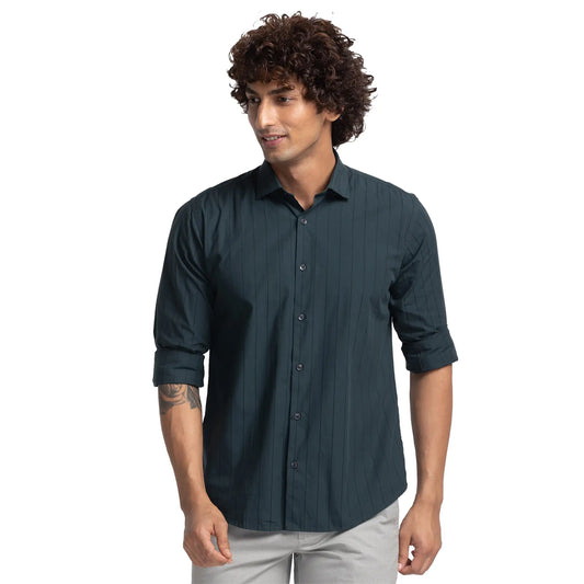 Men Slim Fit Red Shirt