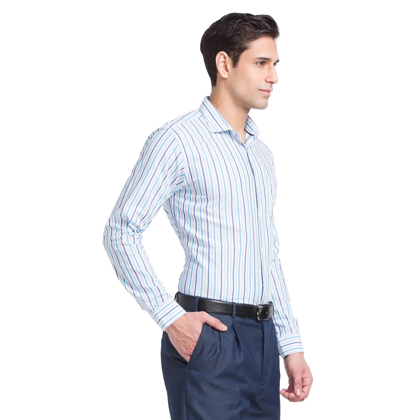Men Slim Fit Green Shirt
