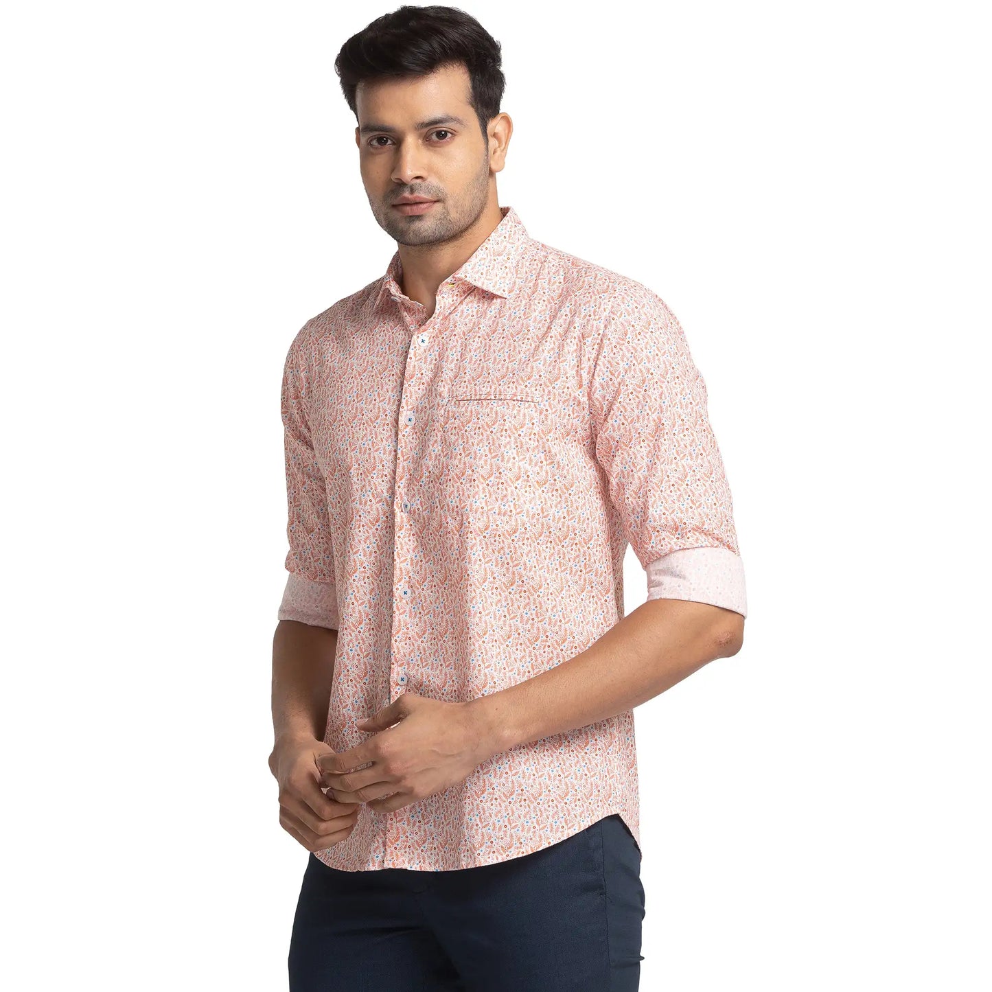 Men Slim Fit Blue Shirt