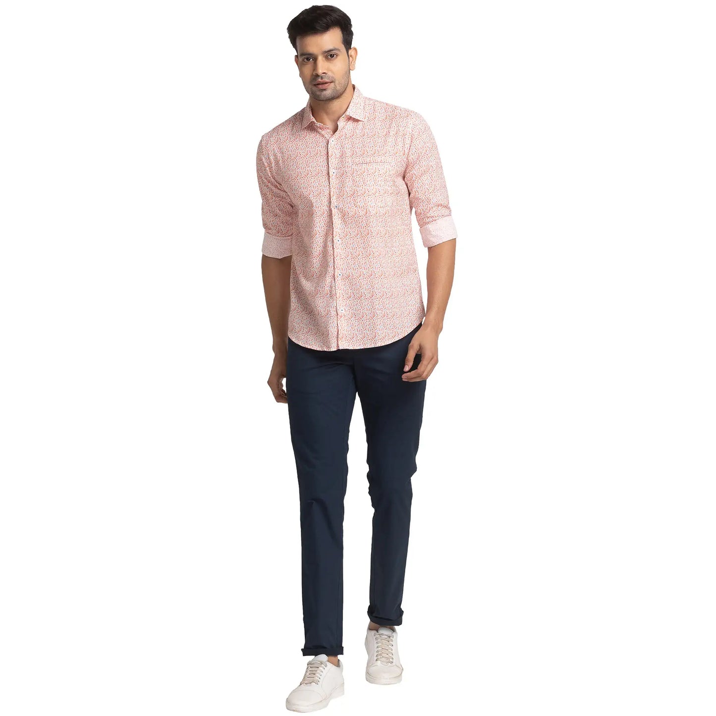 Men Slim Fit Blue Shirt