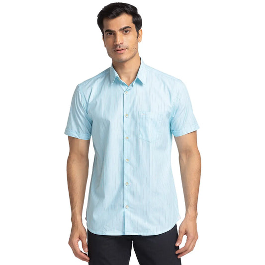 Men Slim Fit Blue Shirt