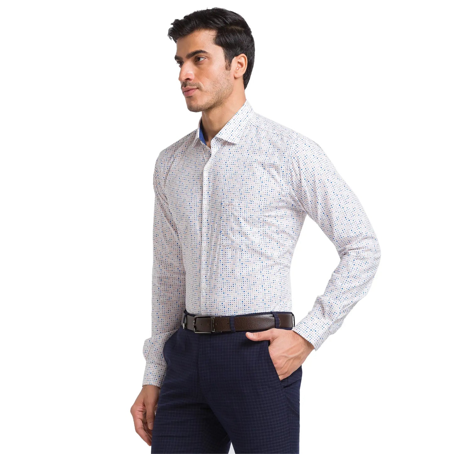 Men Slim Fit Light Blue Shirt