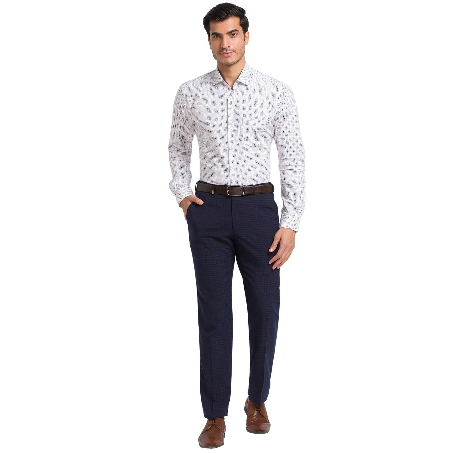 Men Slim Fit Light Blue Shirt
