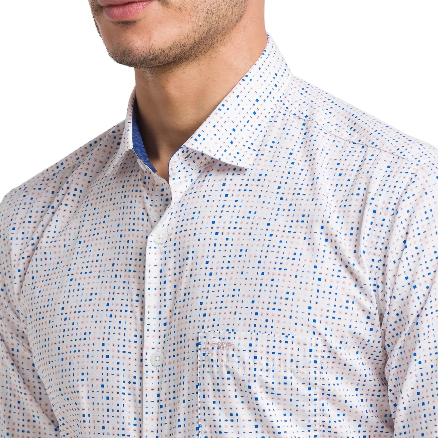 Men Slim Fit Light Blue Shirt