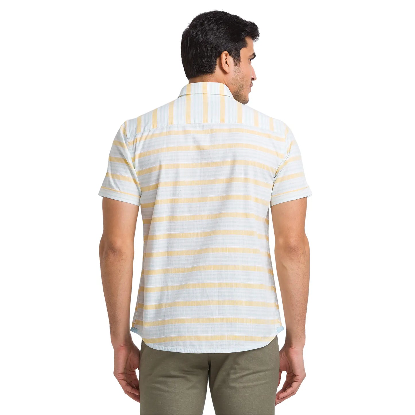 Men Slim Fit Green Shirt