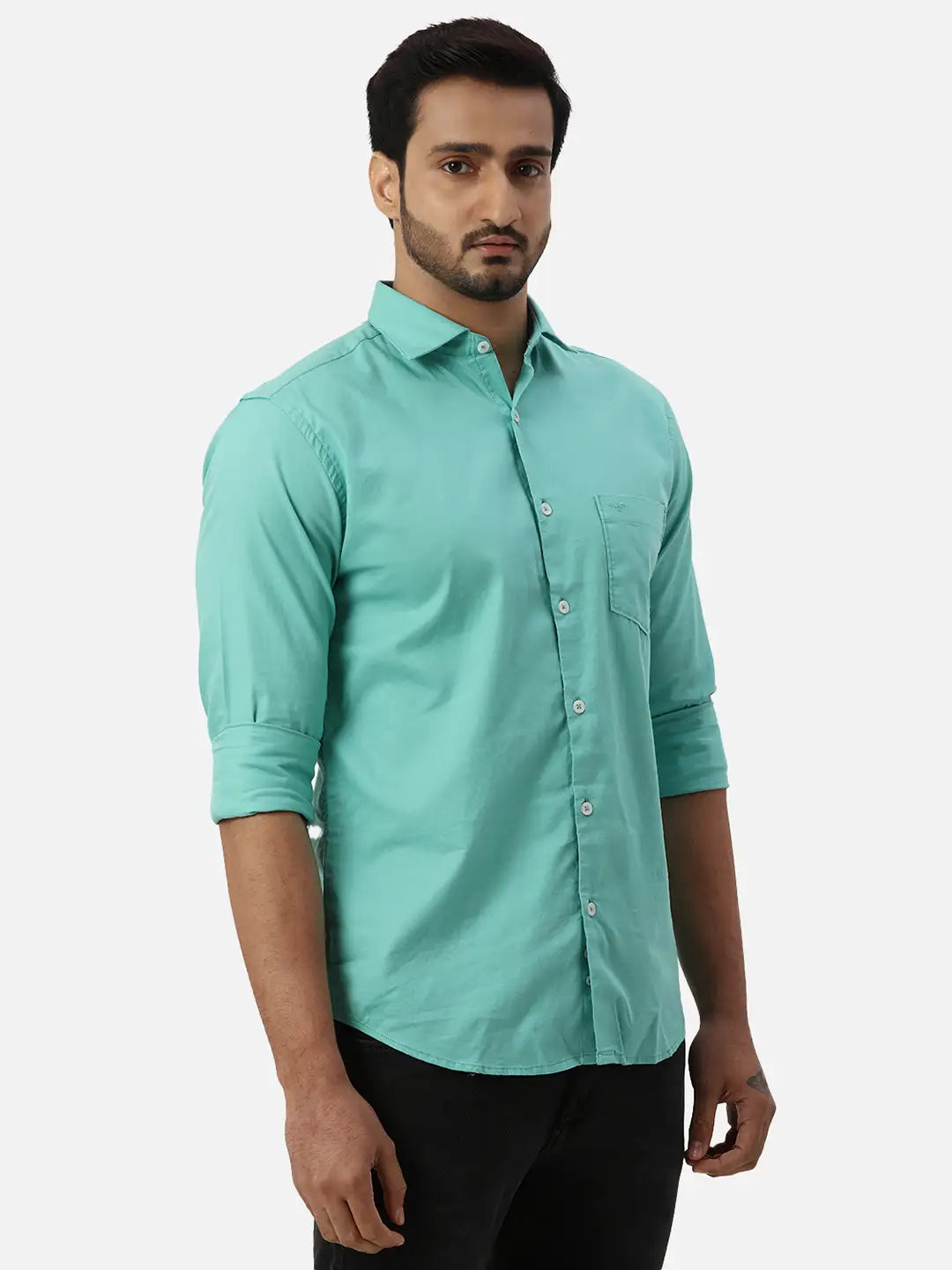 Men Slim Fit Red Shirt