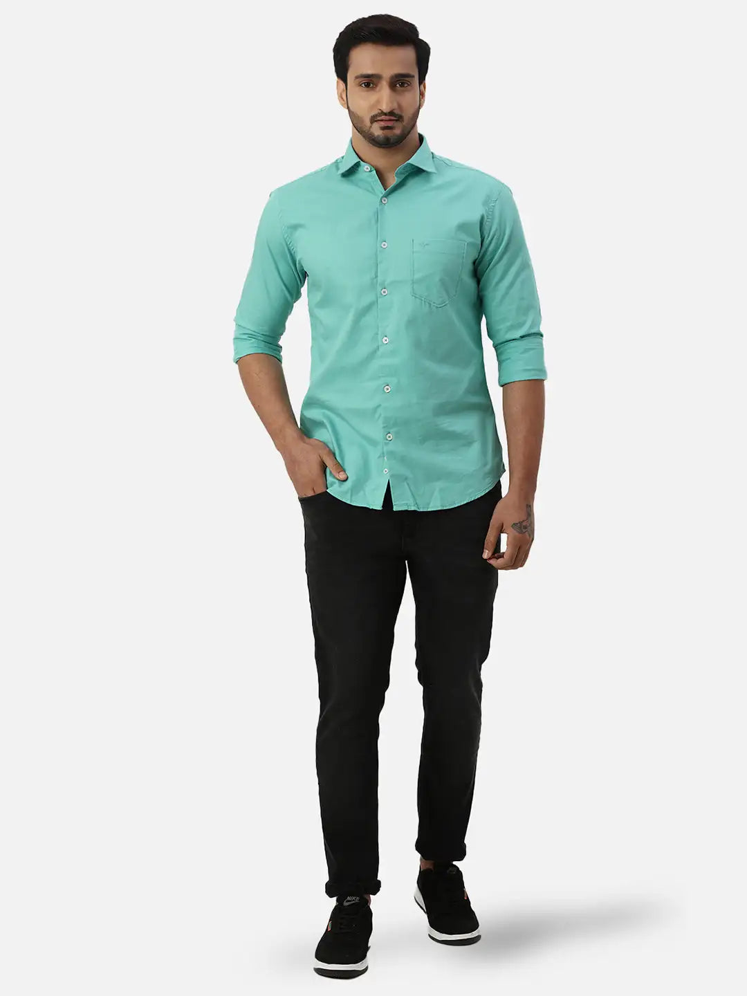 Men Slim Fit Red Shirt