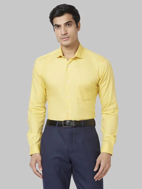 Men Slim Fit Orange Shirt