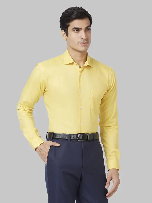 Men Slim Fit Orange Shirt