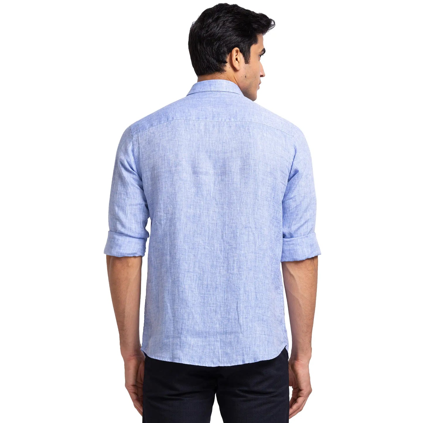 Men Slim Fit Light Orange Shirt