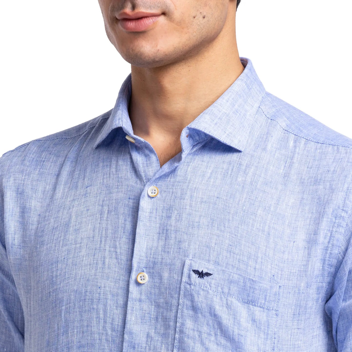 Men Slim Fit Light Orange Shirt
