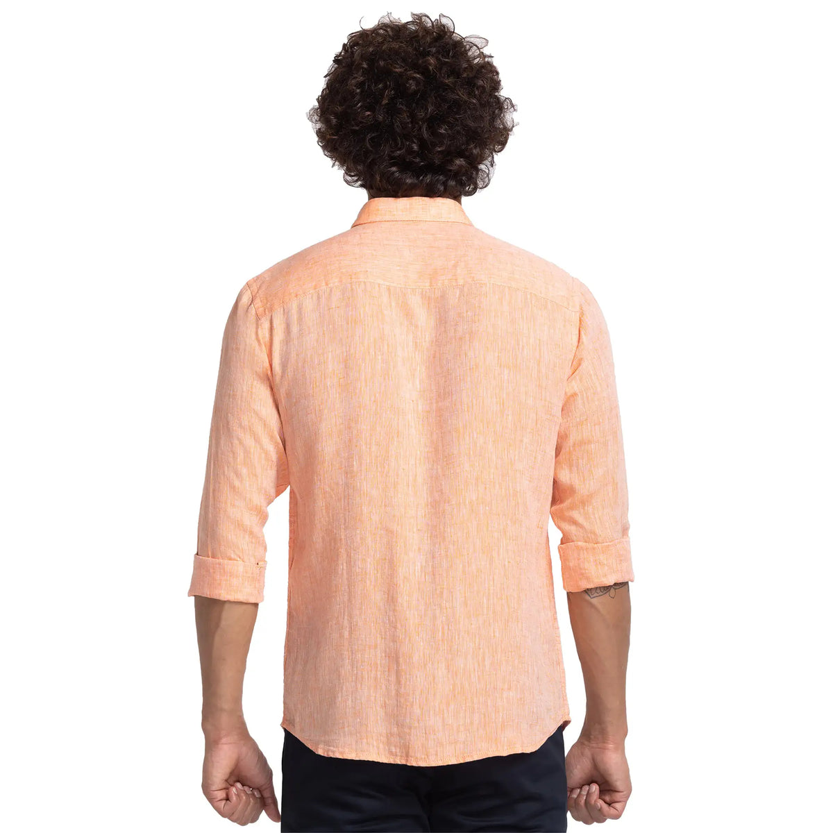 Men Slim Fit Light Fawn Shirt