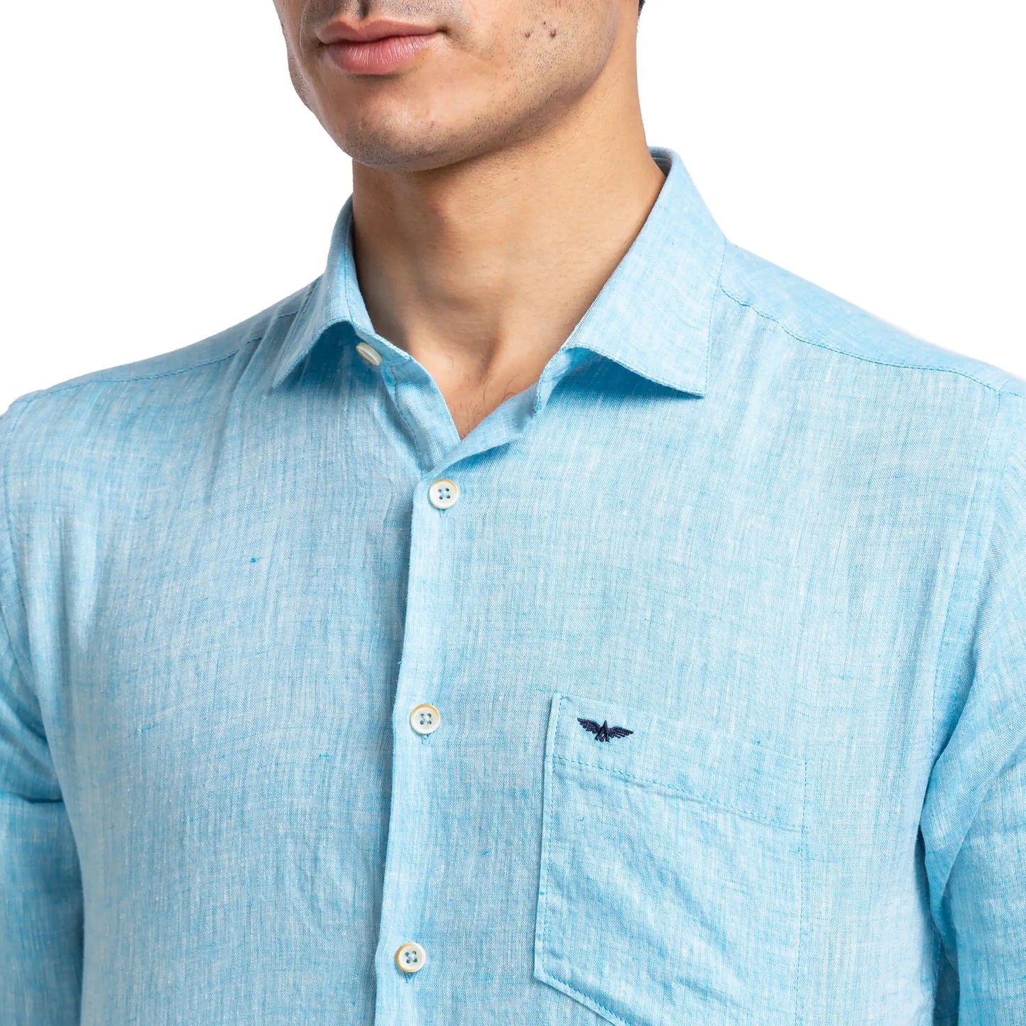 Men Slim Fit Pink Shirt