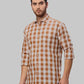 Men Slim Fit Brown Shirt