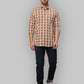 Men Slim Fit Brown Shirt