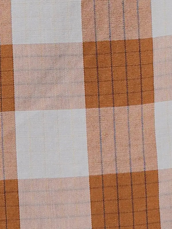 Men Slim Fit Brown Shirt