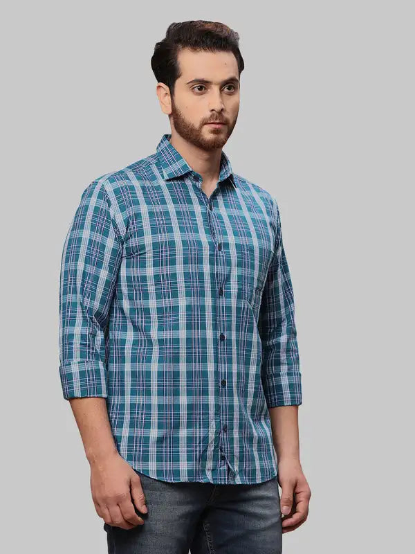 Men Slim Fit Grey Shirt