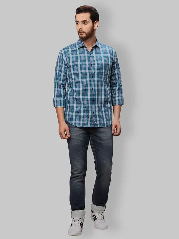 Men Slim Fit Grey Shirt