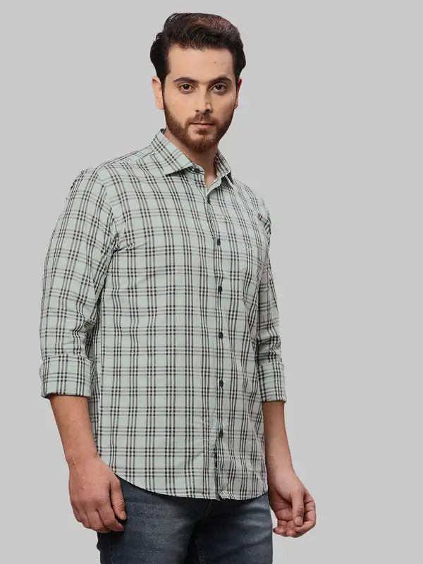 Men Slim Fit Blue Shirt