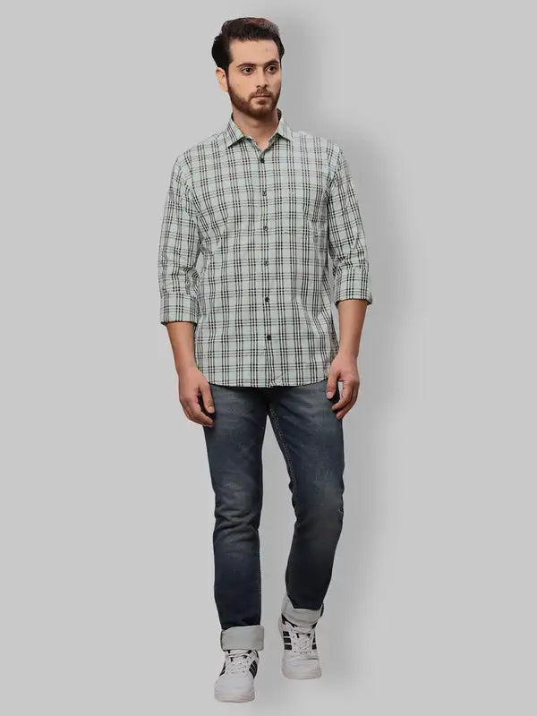 Men Slim Fit Blue Shirt
