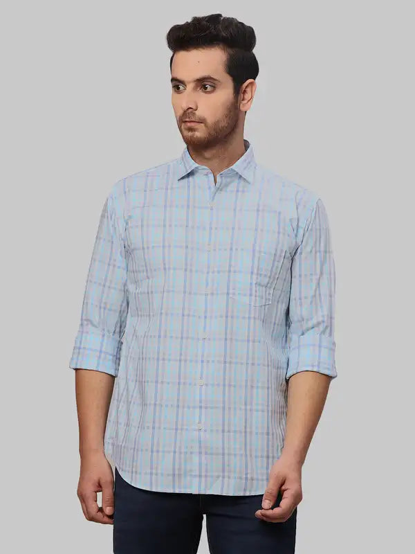 Men Slim Fit Green Shirt