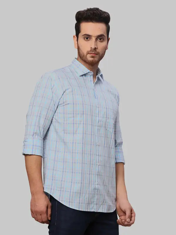 Men Slim Fit Green Shirt