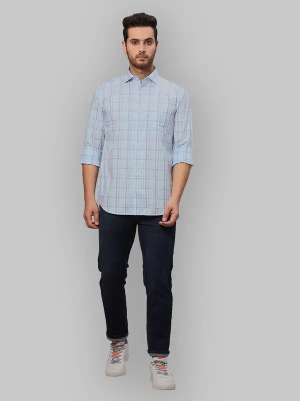 Men Slim Fit Green Shirt