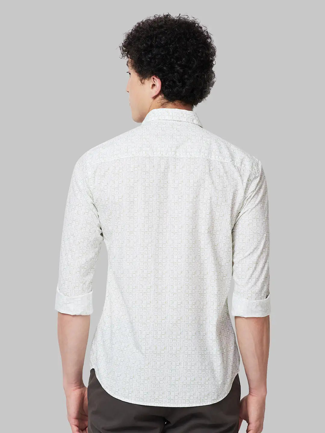 Men Slim Fit Brown Shirt