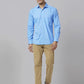 Men Slim Fit Blue Shirt