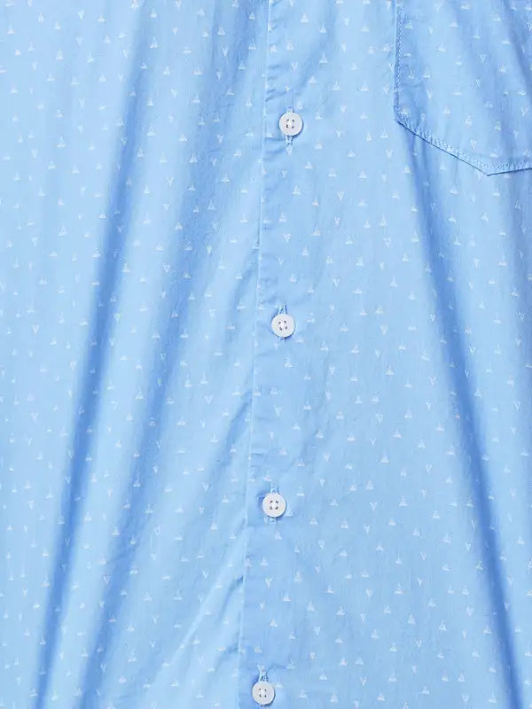 Men Slim Fit Blue Shirt