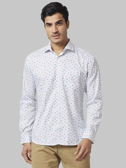 Men Slim Fit Blue Shirt