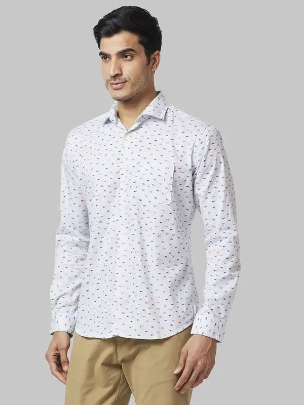 Men Slim Fit Blue Shirt