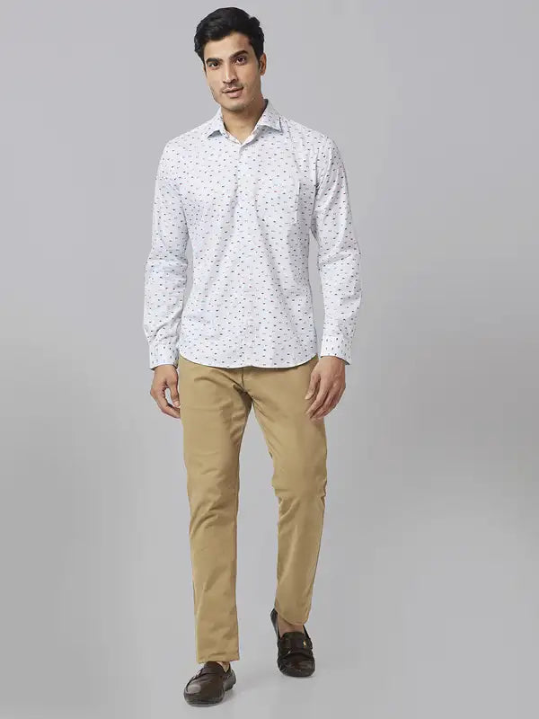 Men Slim Fit Blue Shirt